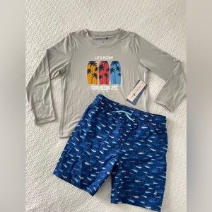 Caribbean Joe  Boys Swim Set Size 5/6 NWT